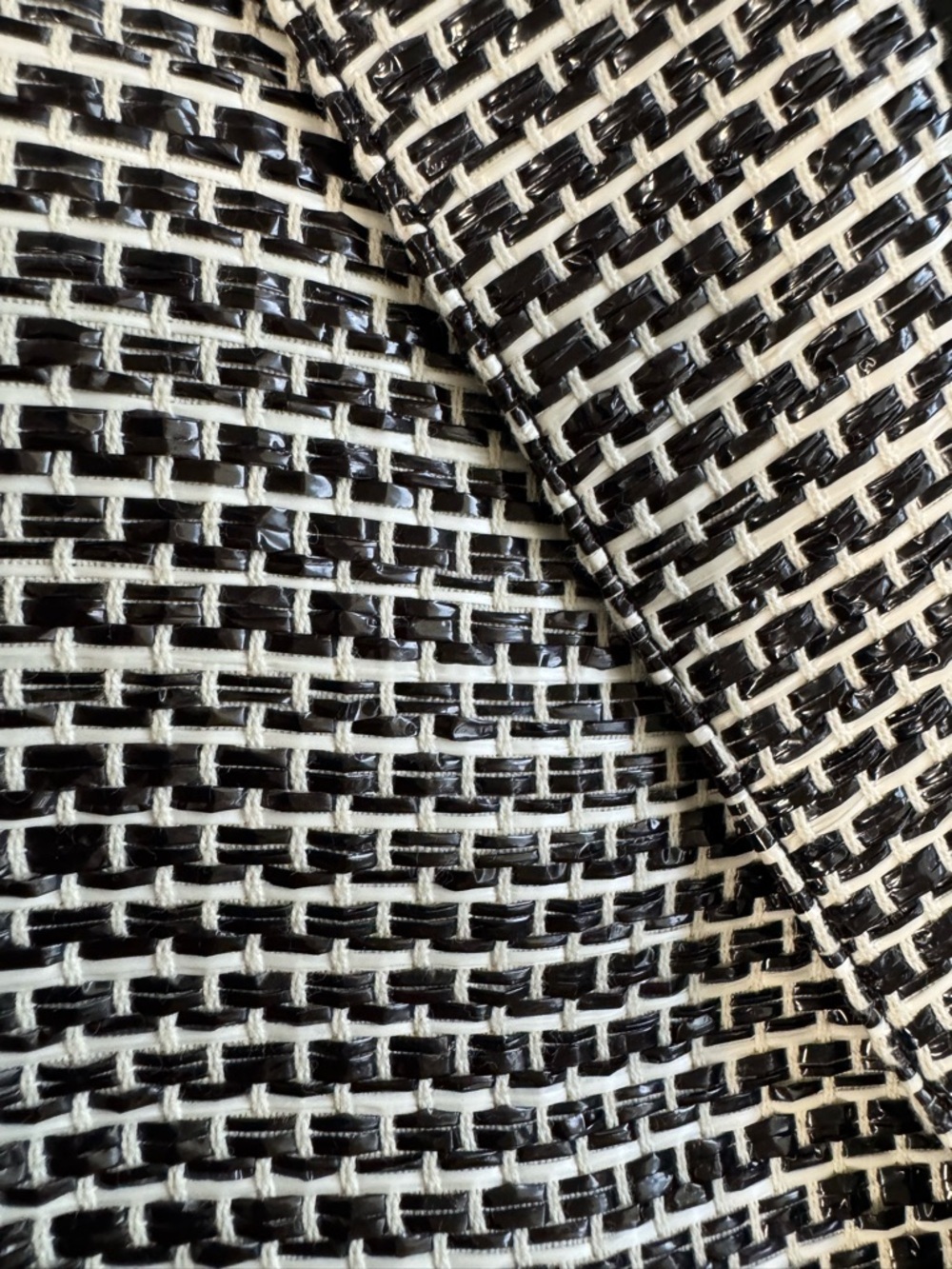 Emporio Armani Black and White Textured Knit Blazer - Picture 10 of 11